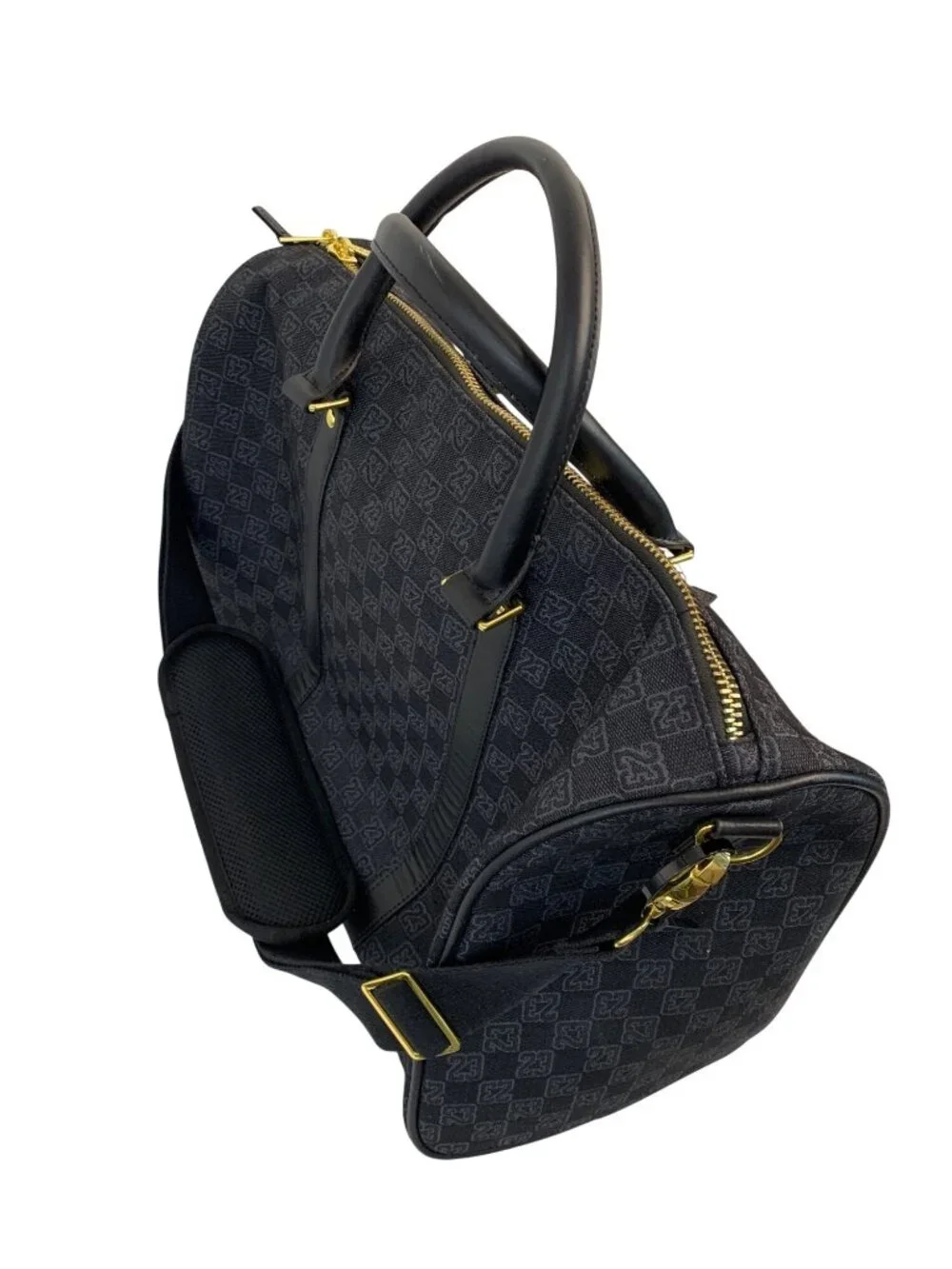 Air Jordan Monogram Duffle Bag Black Gold Logo 18